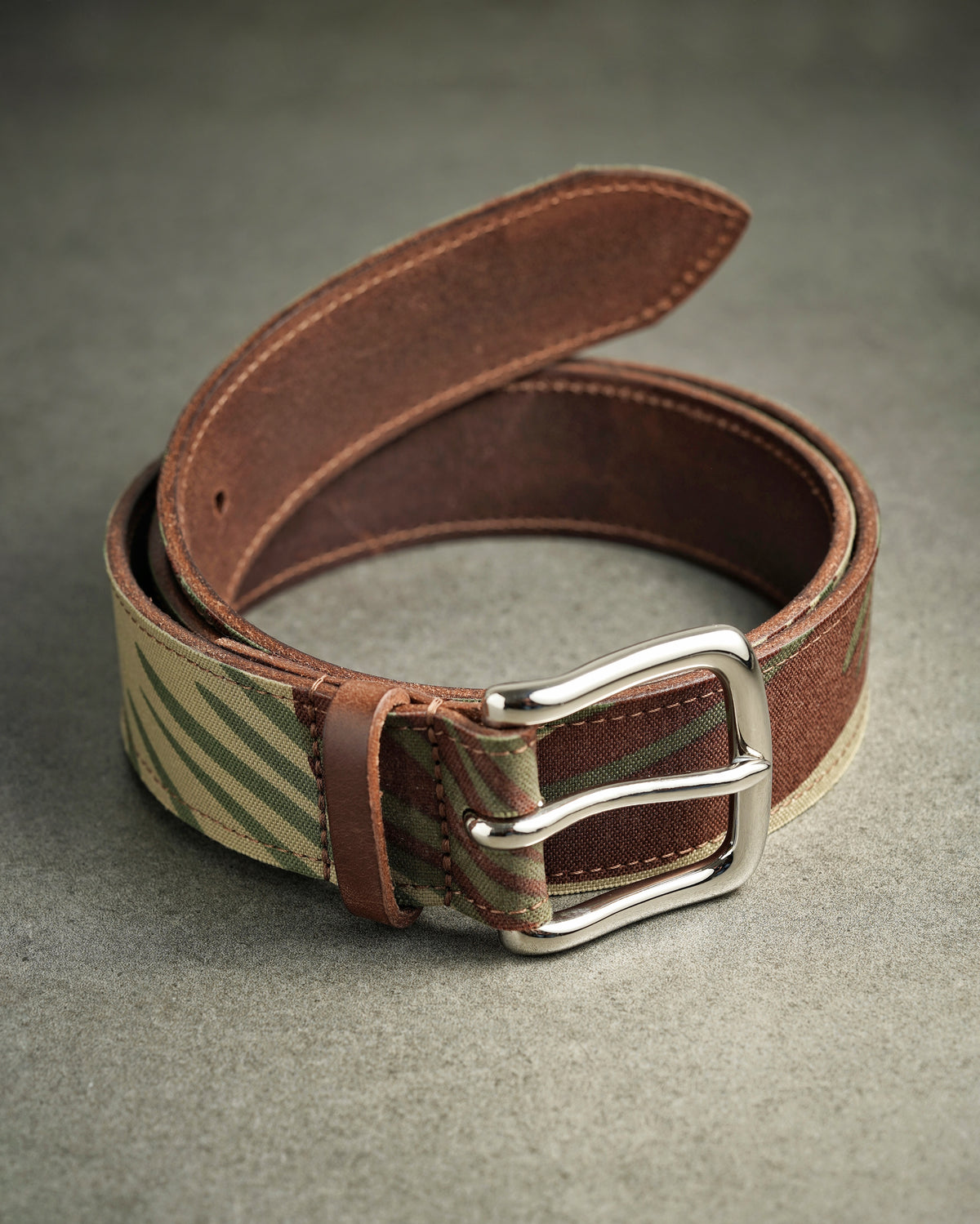 Z.A. Hybrid Belt handcrafted in England from English bridle leather and Cordura