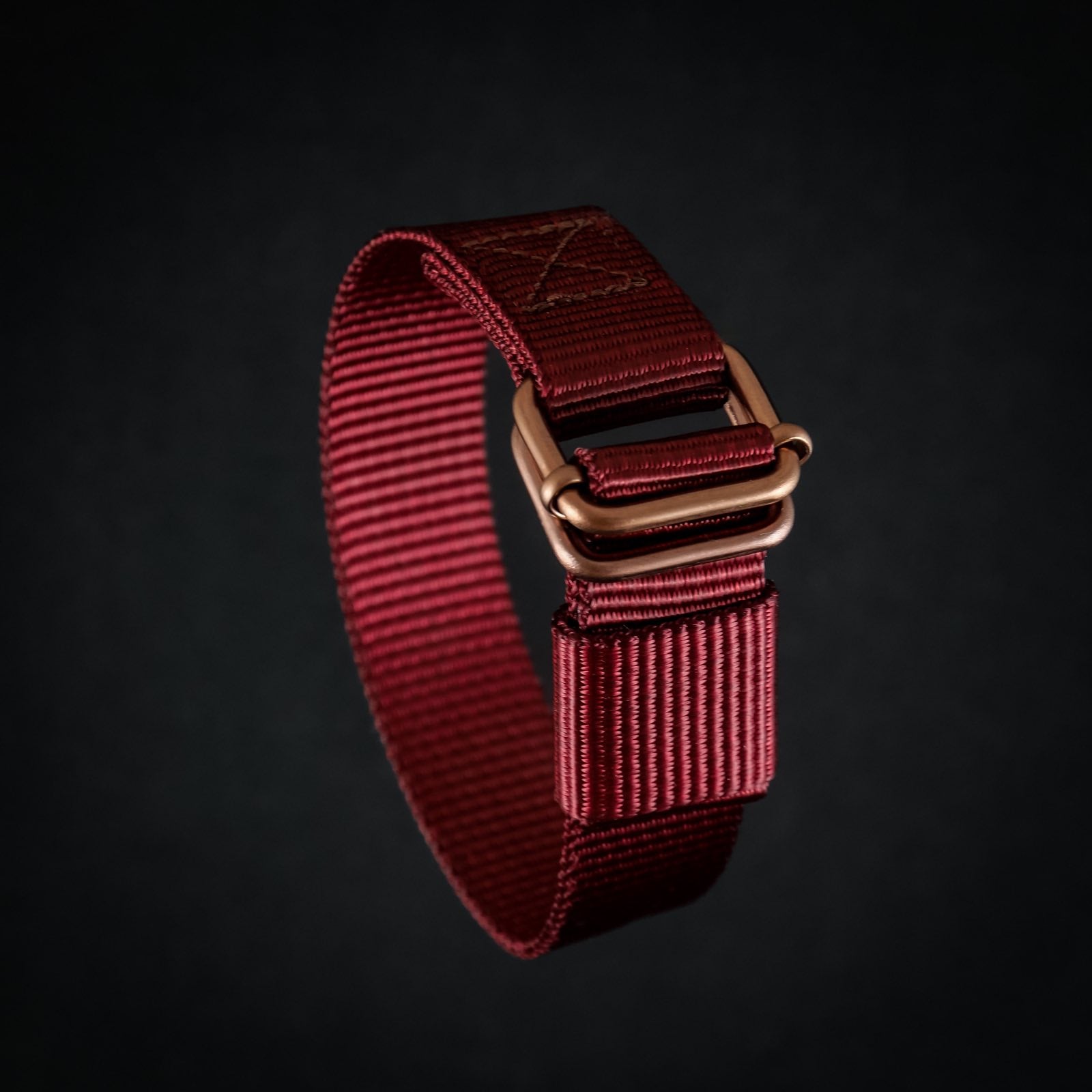 Maroon Military watch strap