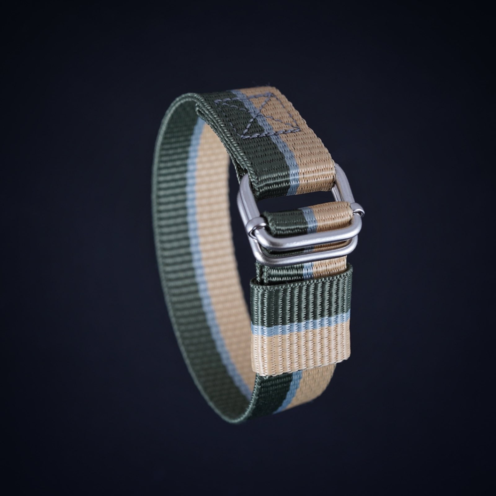 military watch strap in durable canvas