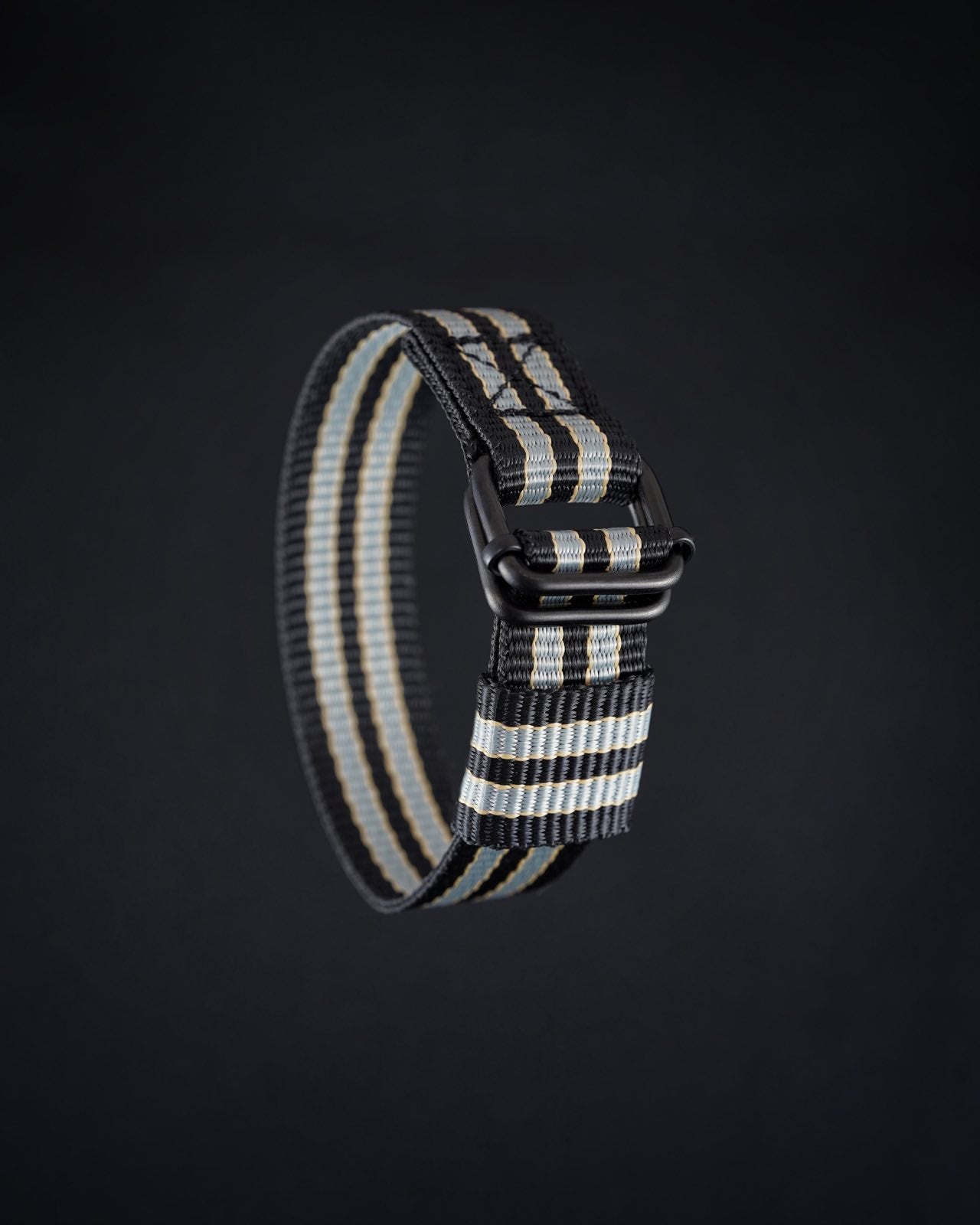 Black/ grey military watch band