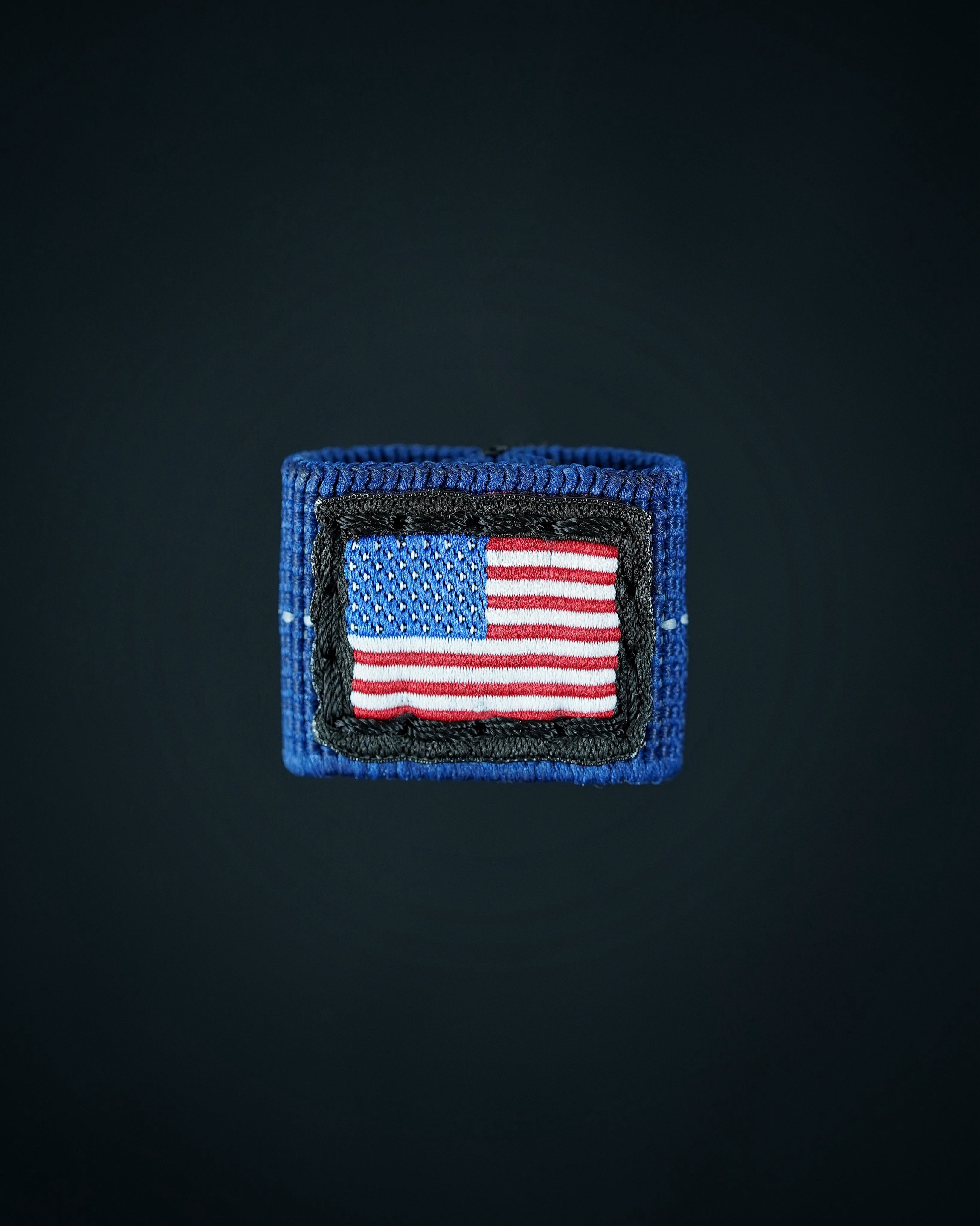 Elastic stretch keeper with American flag for watch bands