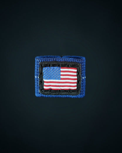 Elastic stretch keeper with American flag for watch bands